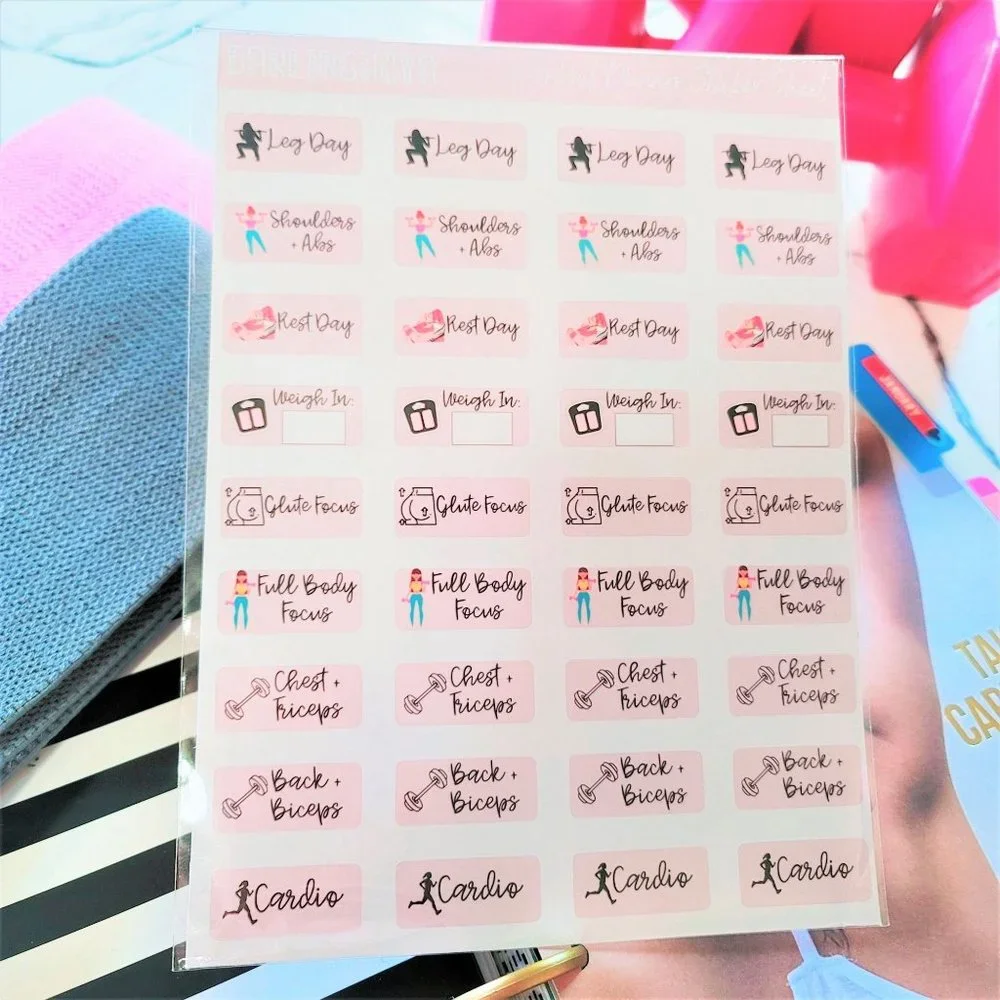 Workout Compound Movement Planner Stickers - Picture 4 of 5